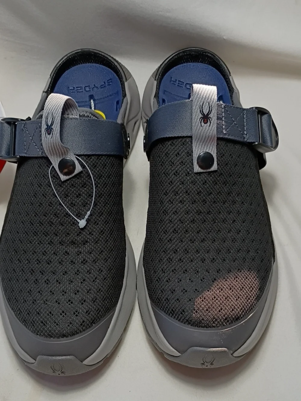 NWOB Spyder Ranger Mens Water Shoew Size 9 Black & Gray Slip-On Clogs Summer